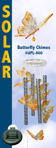 Butterfly Solar Lighted Wind Chimes