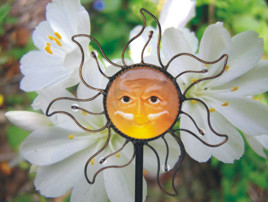 Large Color Sun Solar Garden Stake Light