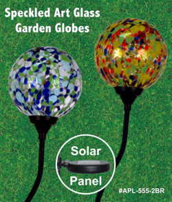 Speckled Art Glass Solar Garden Globes