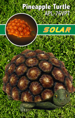 Solar Pineapple Turtle Lawn Ornament